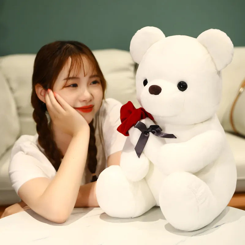 Endearing Plush Bear with Everlasting Rose