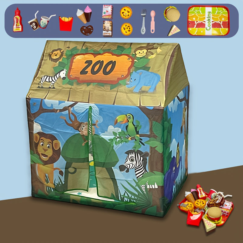 Jungle Explorer Playhouse with Fun Burger Meal Set