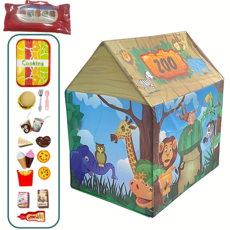 Jungle Explorer Playhouse with Fun Burger Meal Set
