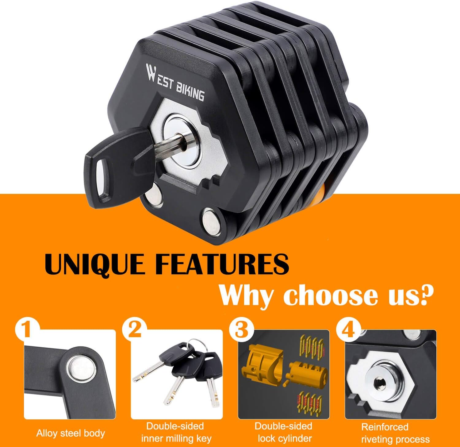 SecureFold Compact Bike Lock for Ultimate Theft Defense
