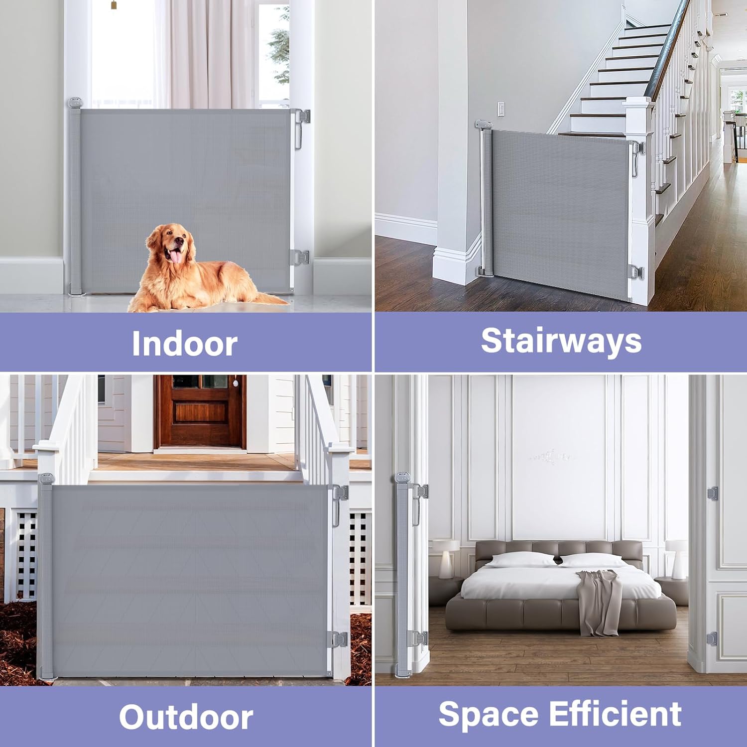 GuardianFlex Retractable Safety Barrier for Kids and Pets