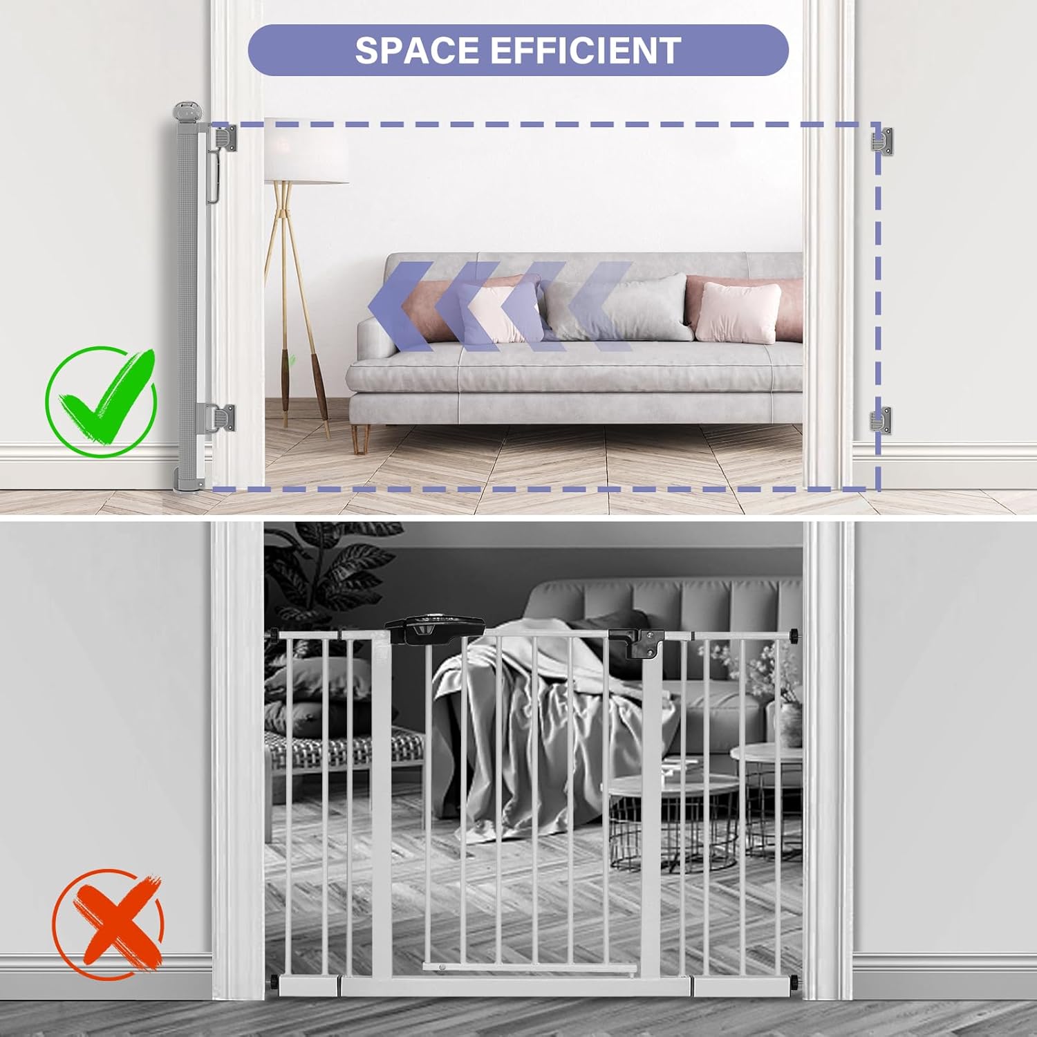 GuardianFlex Retractable Safety Barrier for Kids and Pets