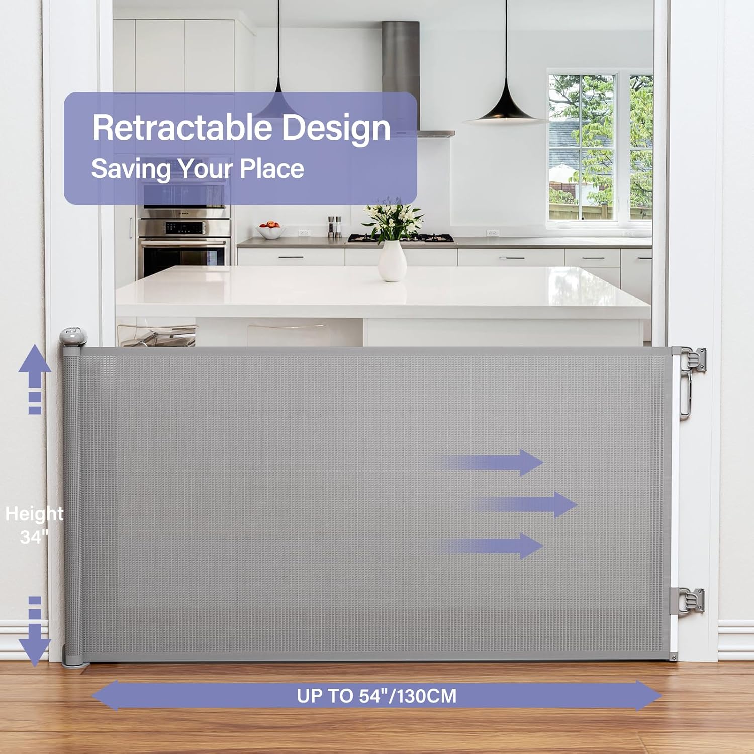 GuardianFlex Retractable Safety Barrier for Kids and Pets