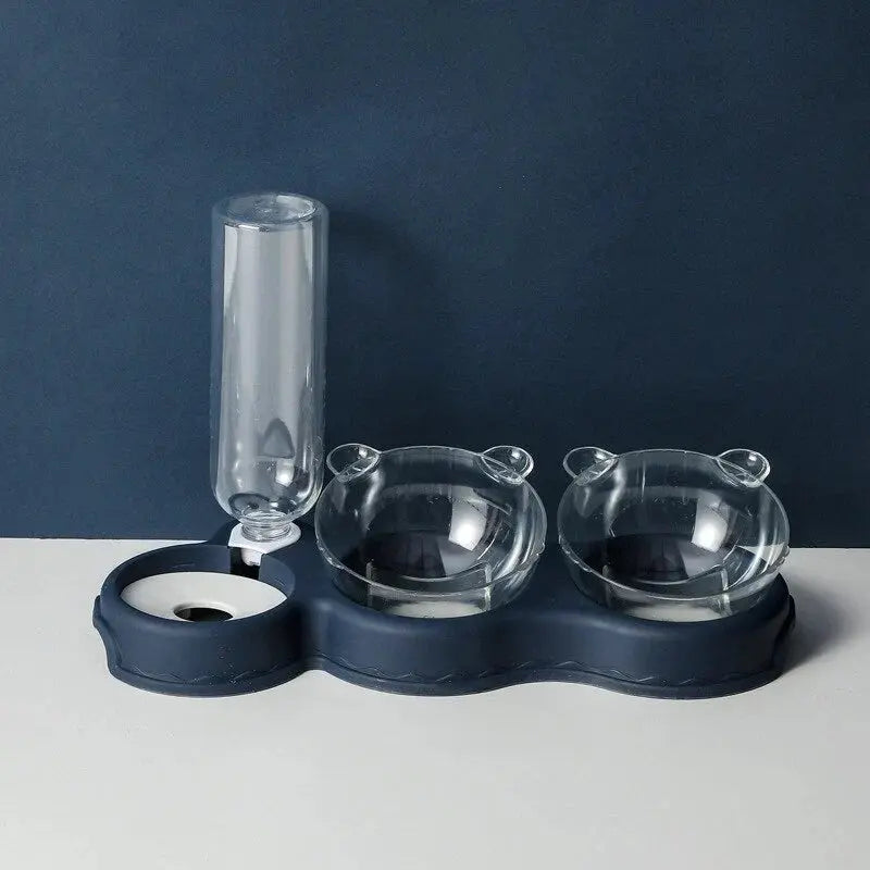 3-in-1 Pet Feeding Station with Automatic Water Dispenser for Cats and Dogs