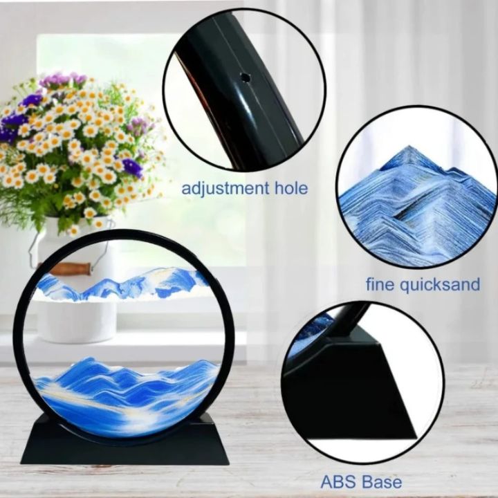 3D Sand Art Hourglass | Deep Sea Design | Calming Flowing Effect