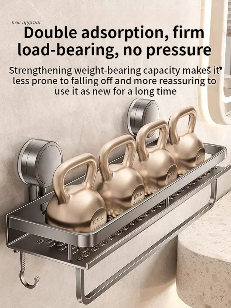 Suction Cup Shower Shelf | No Drill | Draining Rack