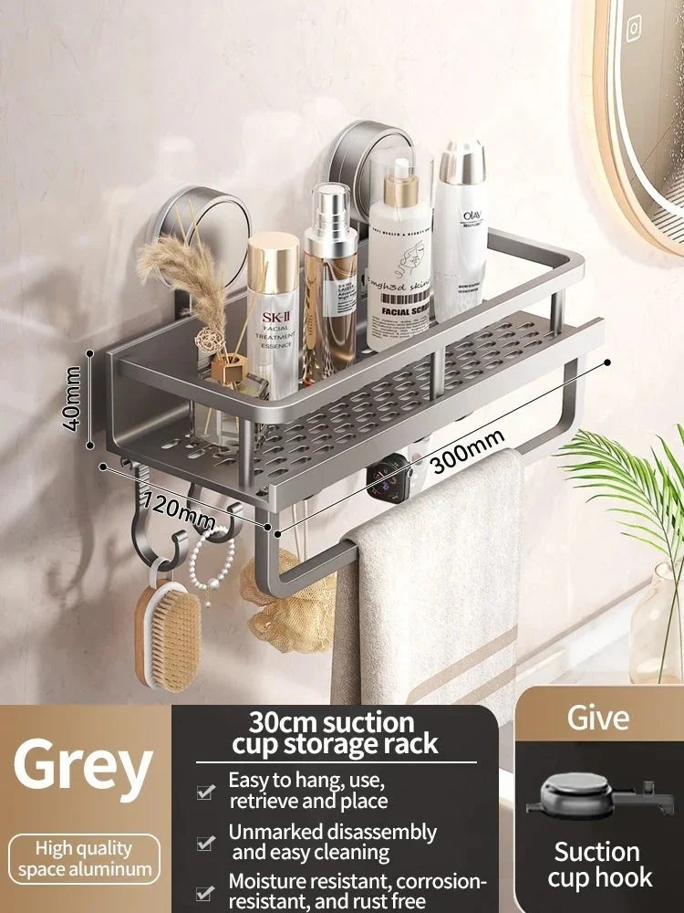 Suction Cup Shower Shelf | No Drill | Draining Rack
