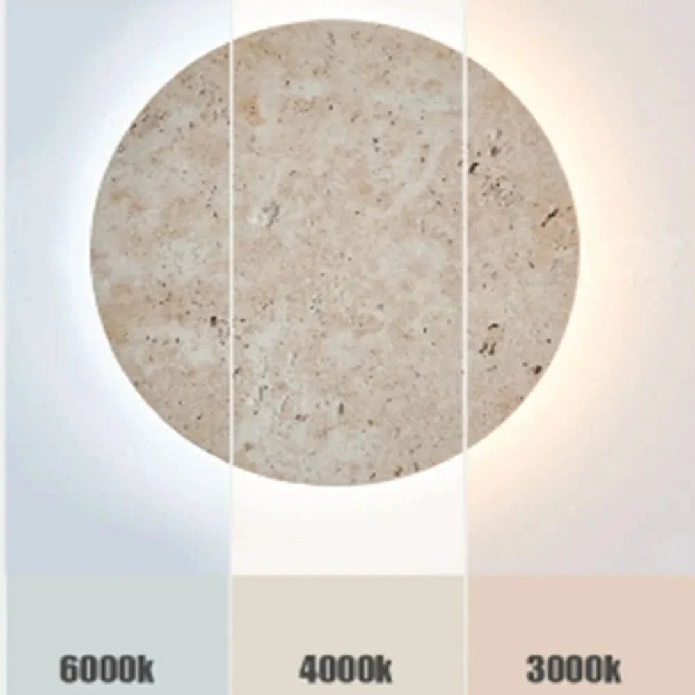 Yellow Travertine LED Wall Light in Wabi Sabi Style