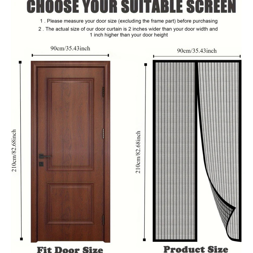 InsectGuard - Hands-Free Mosquito Barrier Curtain 100x210 cm