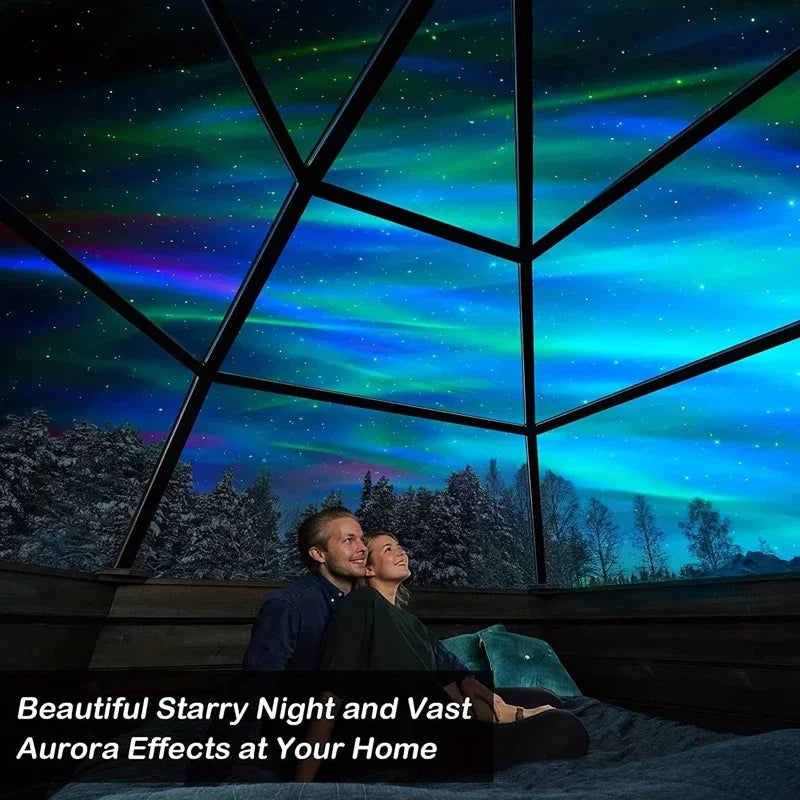 Aurora Glow Projector | Sync with Music & Remote Control | Mood Lighting | USB Rechargeable | 7.8Γ7.8Γ8.7 cm