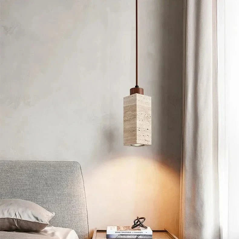 Wabi Sabi Yellow Stone Hanging Light Fixture