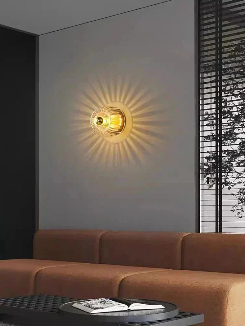 Elegant Wall Fixture with Glass Shade for Modern Spaces