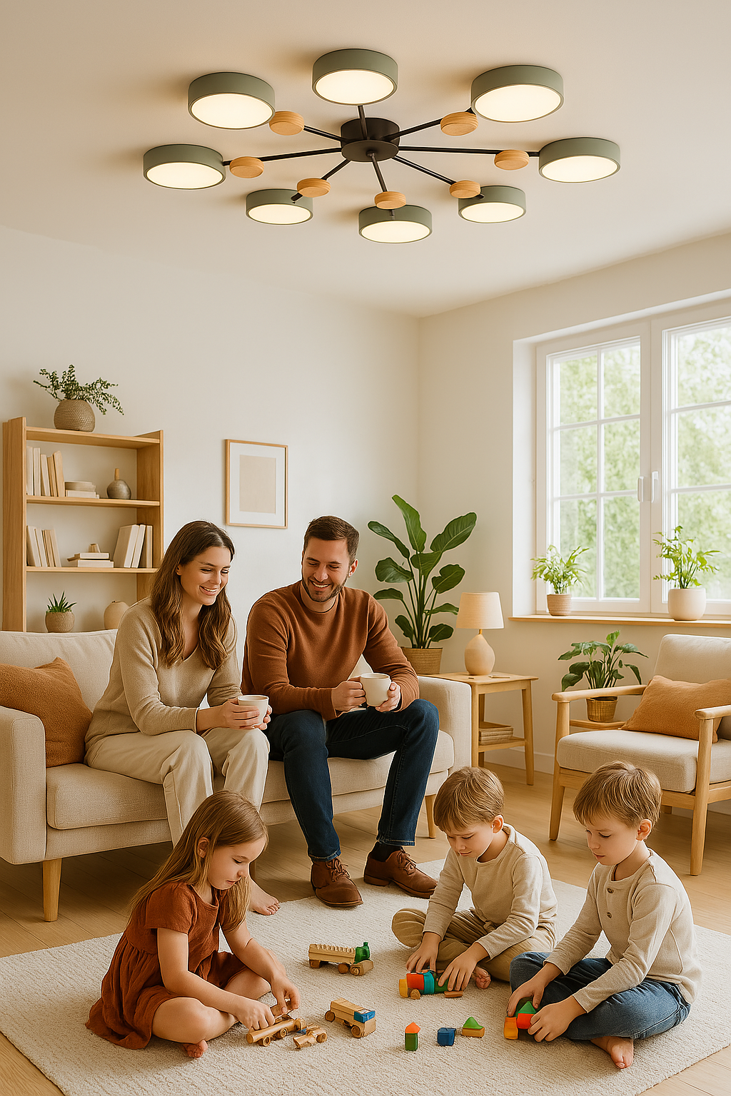 Nordic-Inspired LED Ceiling Light – Artistic Branch Design