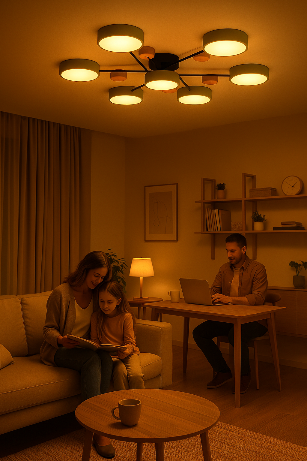 Nordic-Inspired LED Ceiling Light – Artistic Branch Design