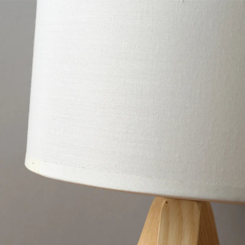 Elegant Nordic Lamp with Solid Wood Base for Cozy Lighting