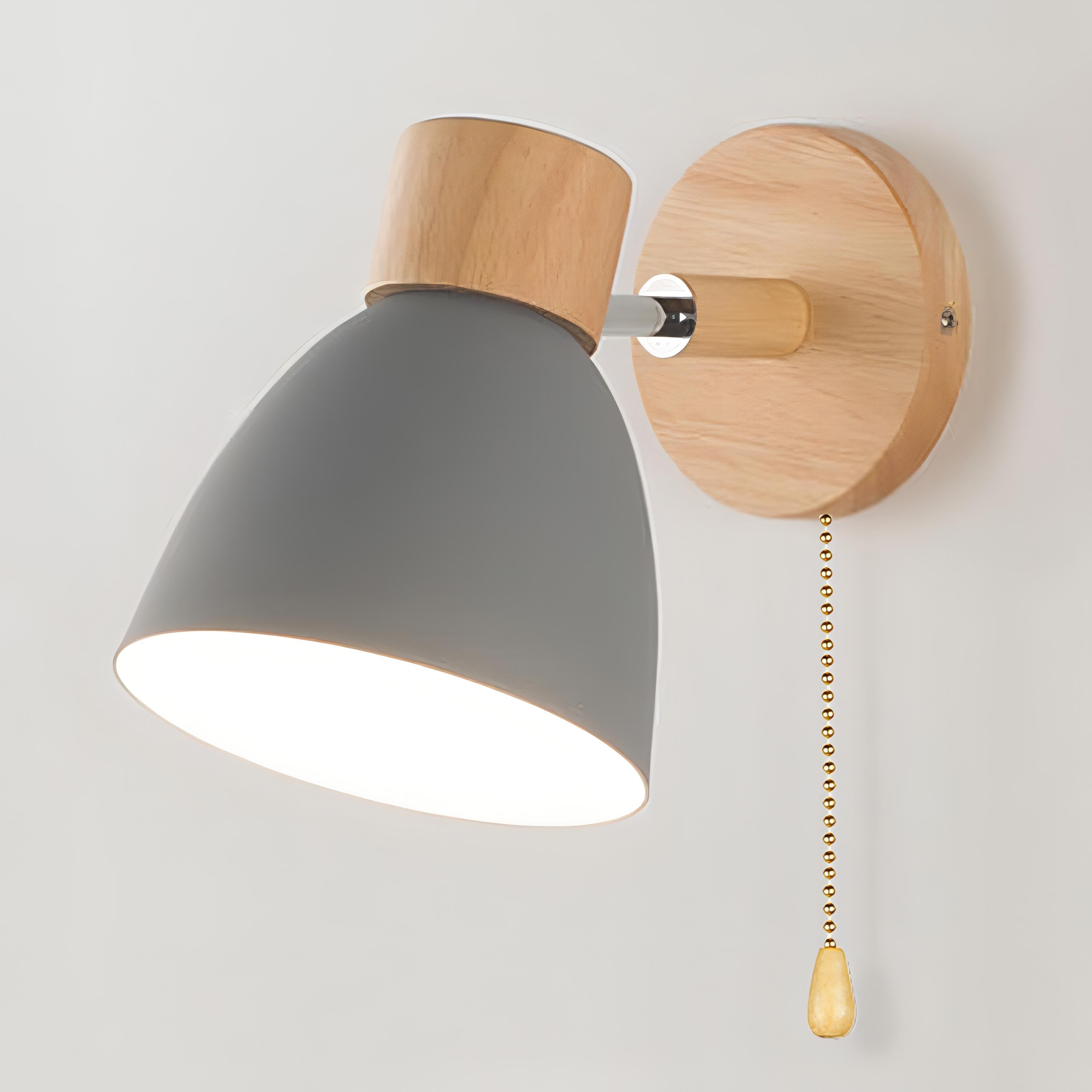 Nordic Elegance Wall Lamp with Convenient Pull Chain