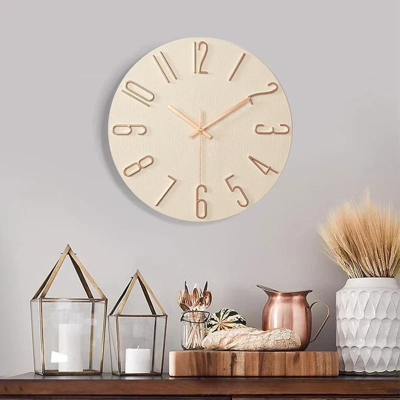 Minimalist Round Wall Clock with Silent Mechanism