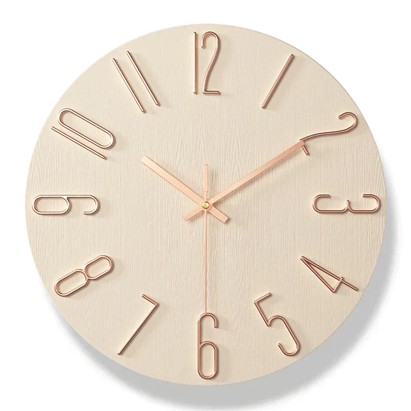 Minimalist Round Wall Clock with Silent Mechanism