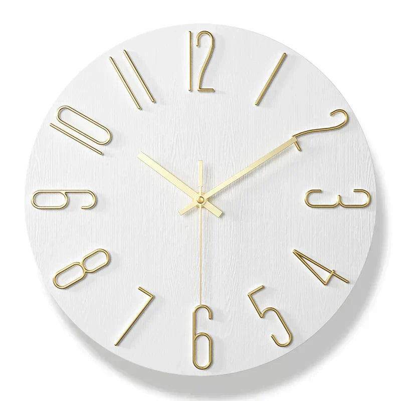 Minimalist Round Wall Clock with Silent Mechanism