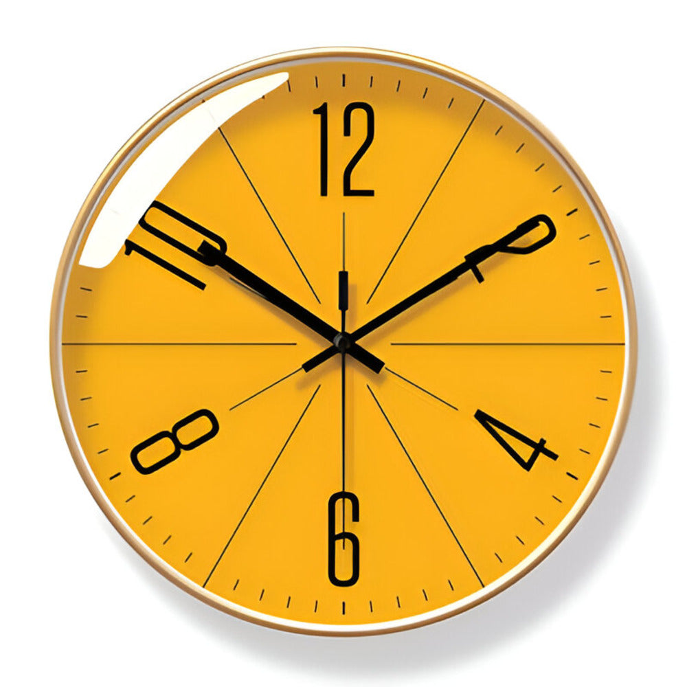 Chic Modern Wall Clock with Whisper Quiet Mechanism
