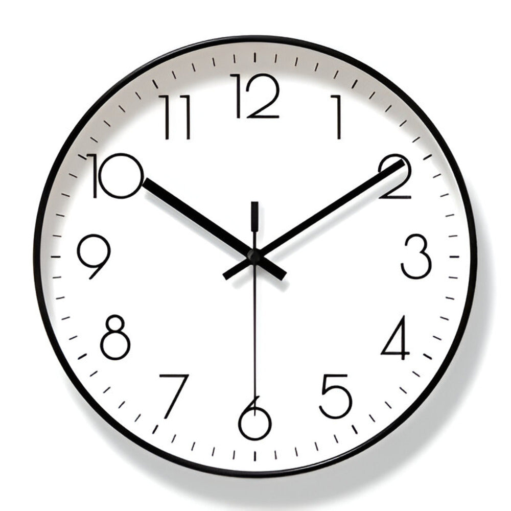 Chic Modern Wall Clock with Whisper Quiet Mechanism