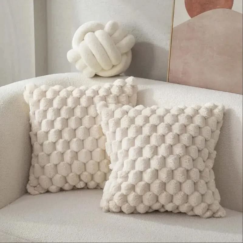 3D Textured Pillow Cover for Cozy Living Room Experience