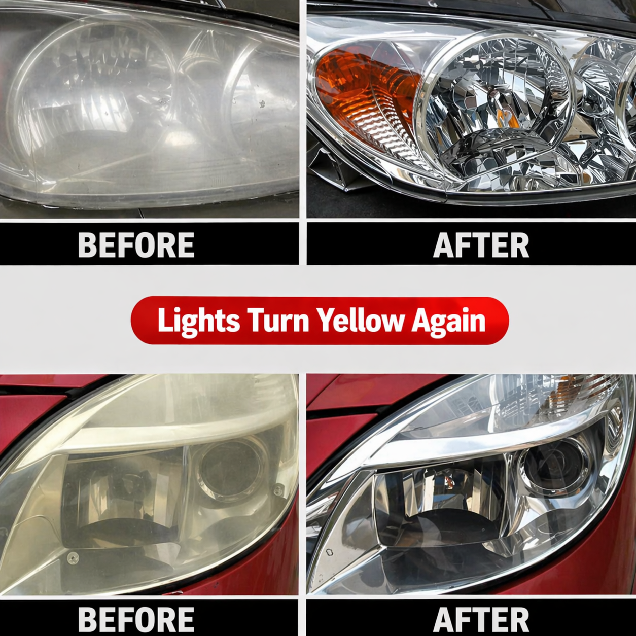 Headlight Restoration Fluid | Removes Yellowing | Instant Clarity | UV Protection
