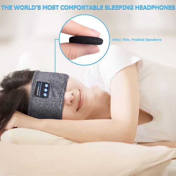Bluetooth Sleep Headphones Headband | Flat Speakers | Side Sleeper