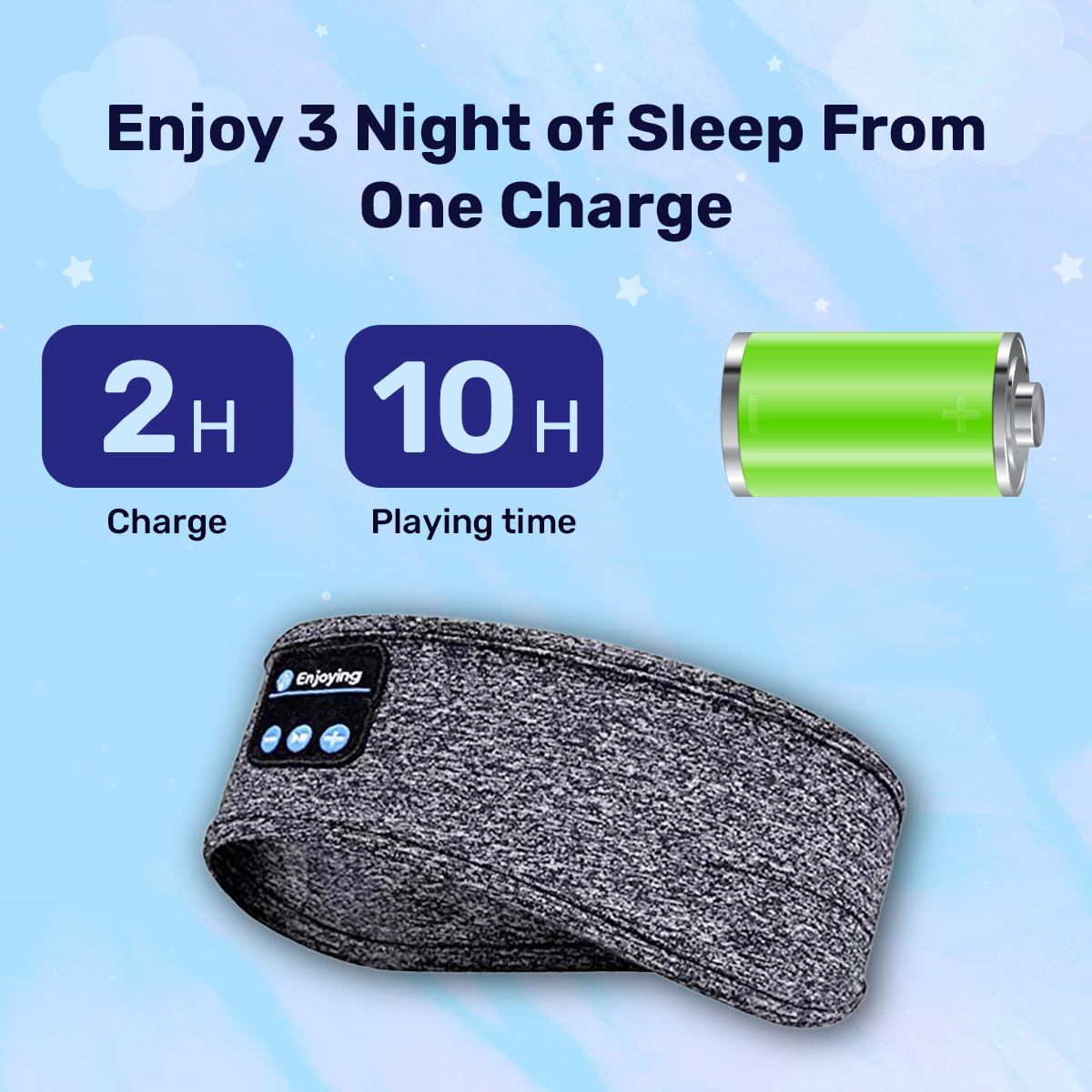 Bluetooth Sleep Headphones Headband | Flat Speakers | Side Sleeper
