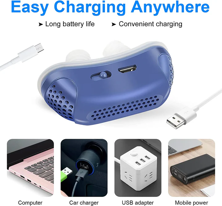 Compact Sleep Apnea Device | Rechargeable via USB & Mask-Free