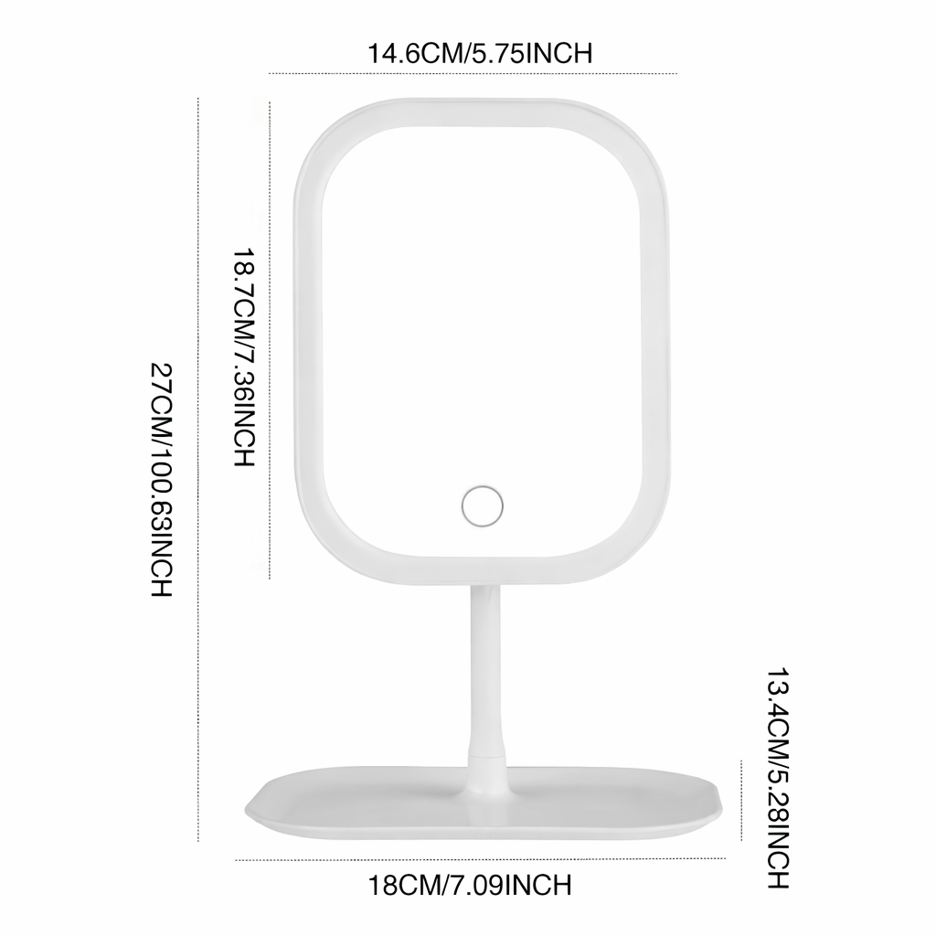 Vanity Mirror with LED Lighting and Touch Control