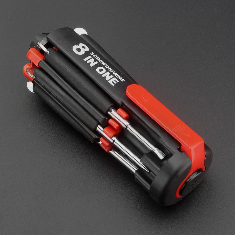 Screwdriver Tool with Quick-Replace Parts and Work Light