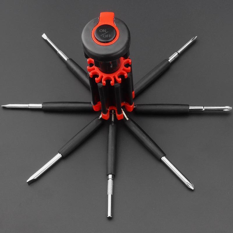 Screwdriver Tool with Quick-Replace Parts and Work Light