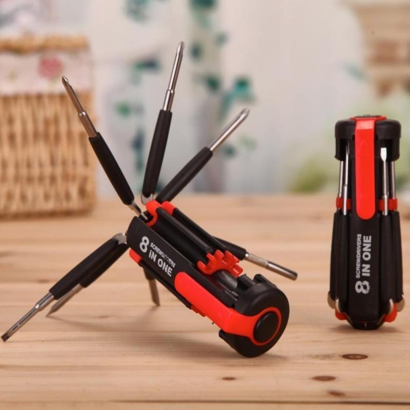 Screwdriver Tool with Quick-Replace Parts and Work Light