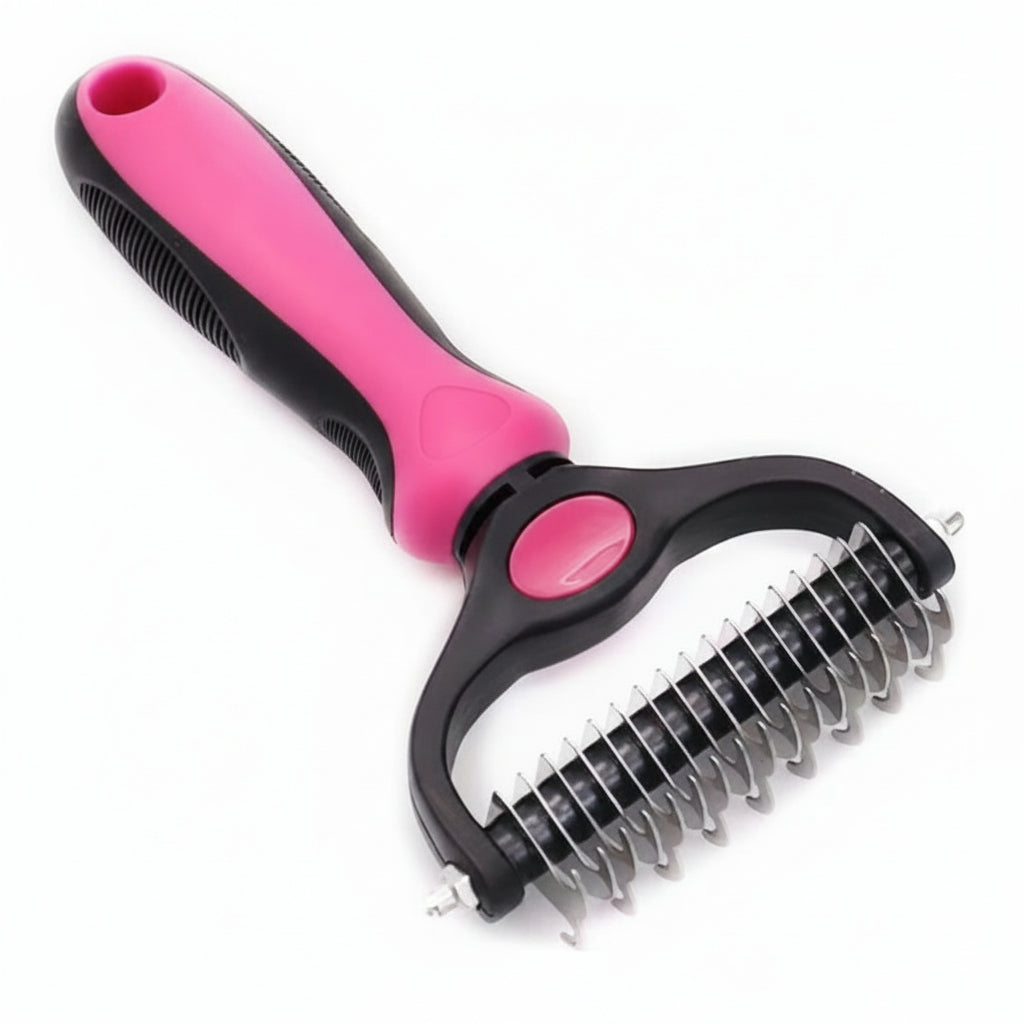 FurEase Duo – Versatile Deshedding Brush for Pets