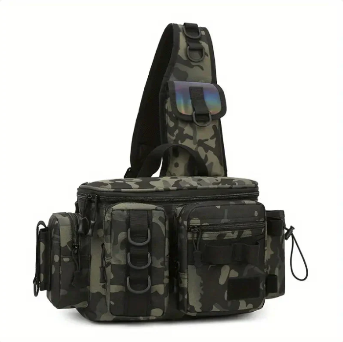 All-Weather Fishing Backpack with Versatile Storage Solutions