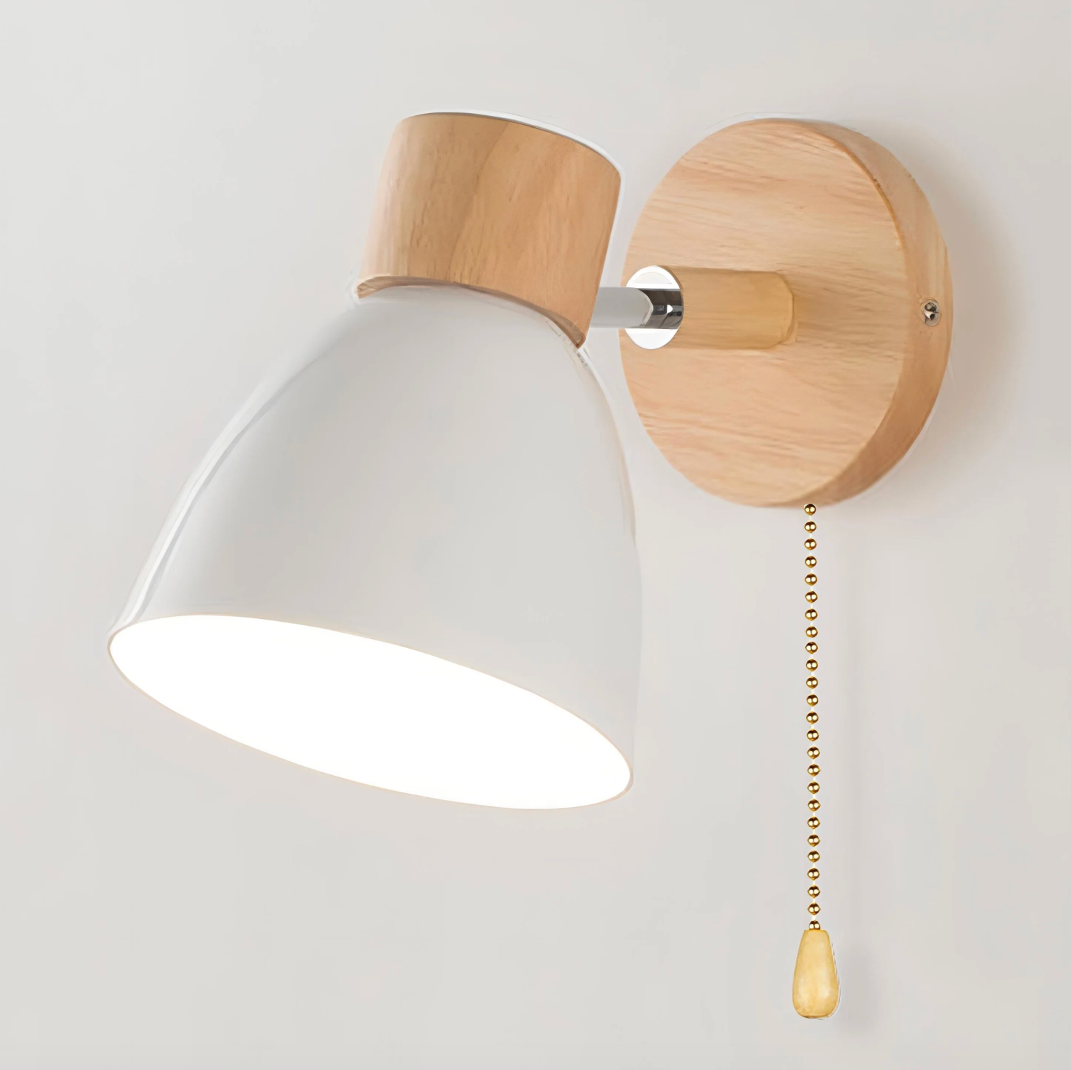 Nordic Elegance Wall Lamp with Convenient Pull Chain