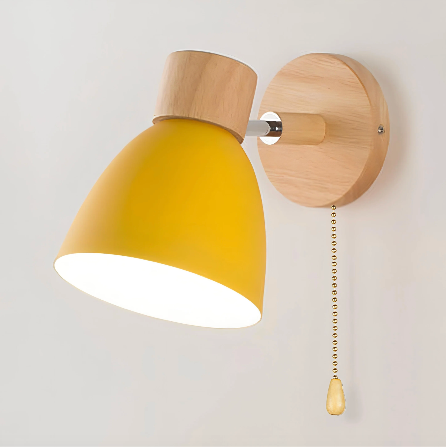 Nordic Elegance Wall Lamp with Convenient Pull Chain