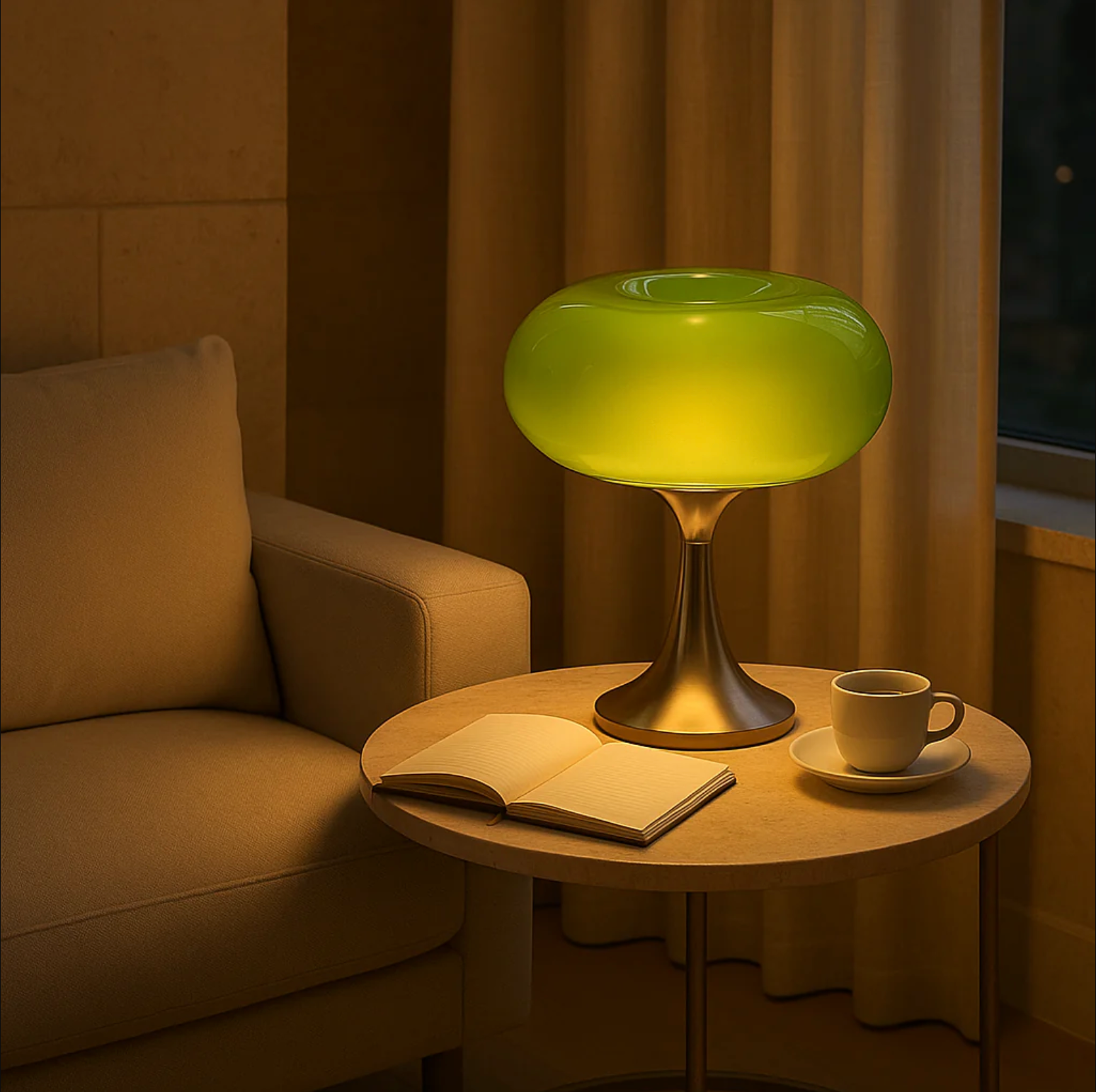 ArtisanCraft Bauhaus-Inspired Glass Lamp for Cozy Ambiance
