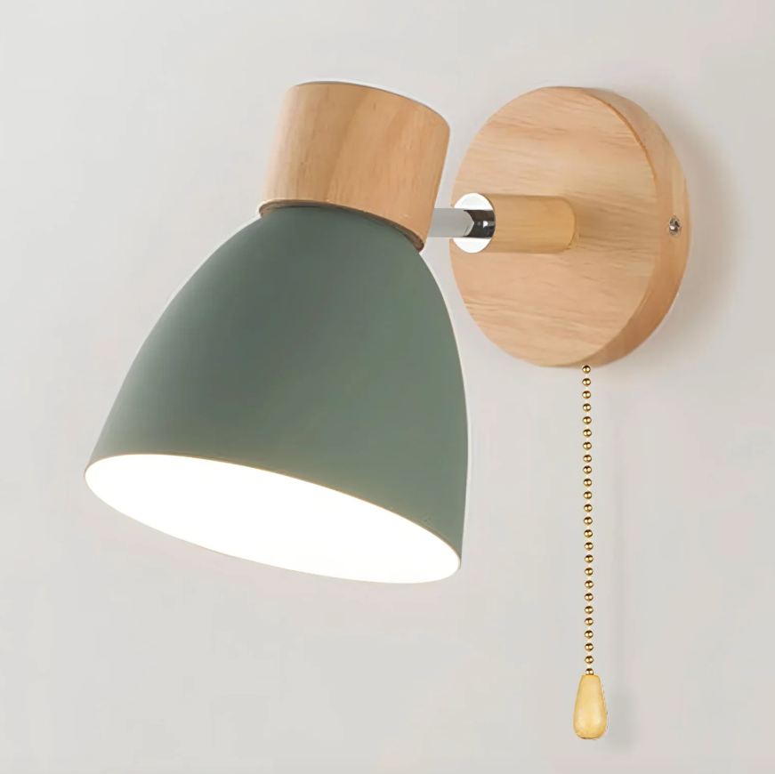 Nordic Elegance Wall Lamp with Convenient Pull Chain