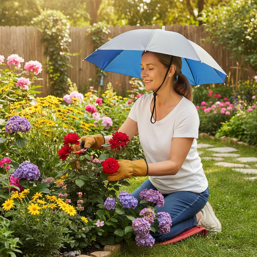 Hands-Free Sun Protection Umbrella Hat – Lightweight Outdoor Design