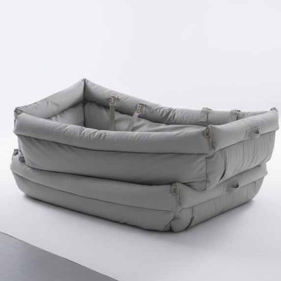 Luxurious Faux Leather Dog Car Seat Bed for Large Breeds