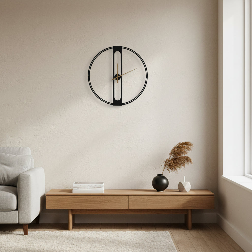 Timeless Elegance – 50CM Contemporary Metal Wall Clock