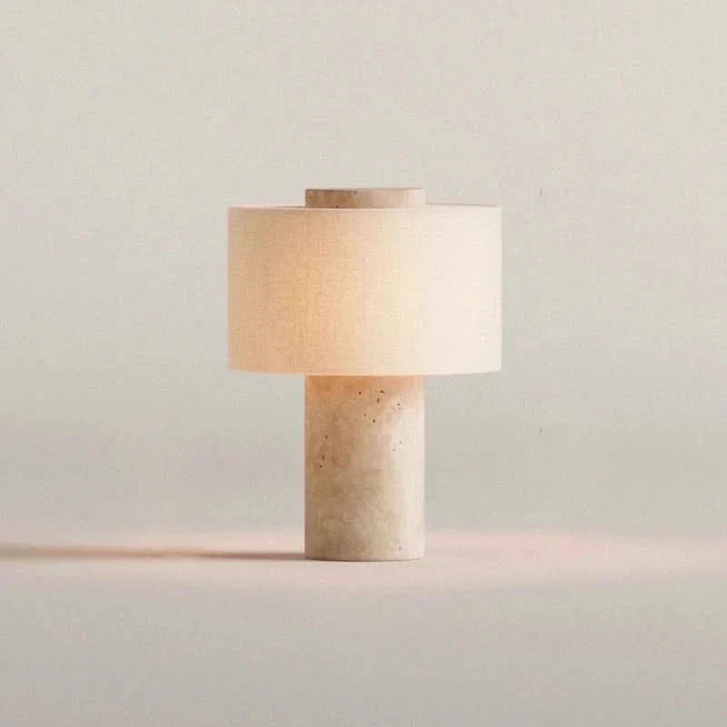 Dimmable Table Lamp with Natural Marble Finish