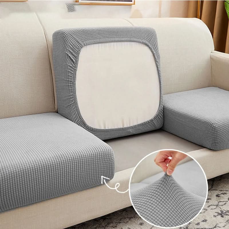 Thick Solid Color Sofa Seat Cover for Comfortable Stretch Fit