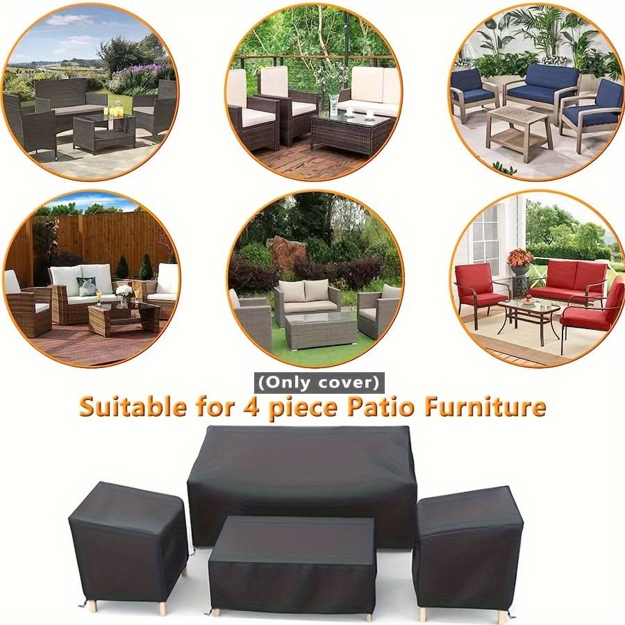 4-Piece Set for Patio Furniture Protection