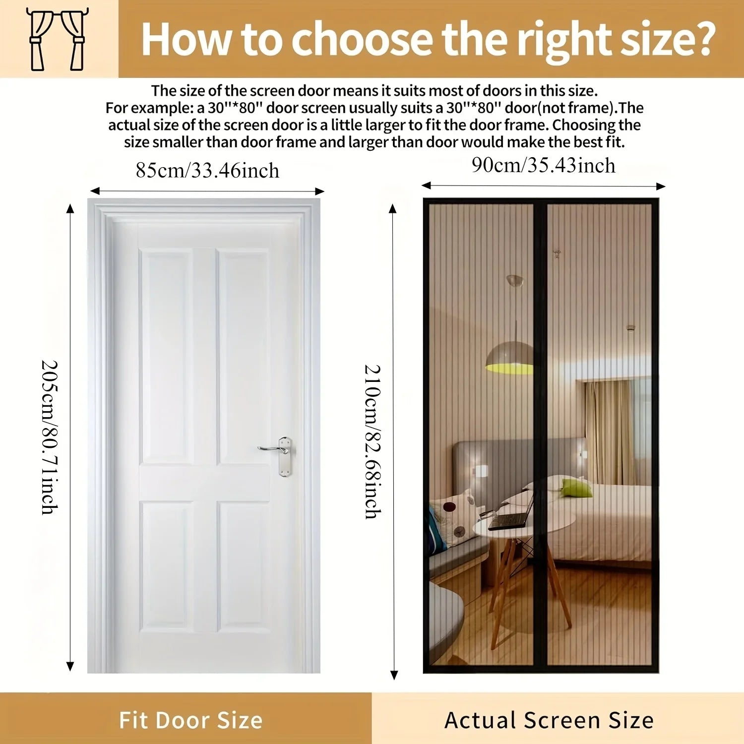InsectGuard - Hands-Free Mosquito Barrier Curtain 100x210 cm