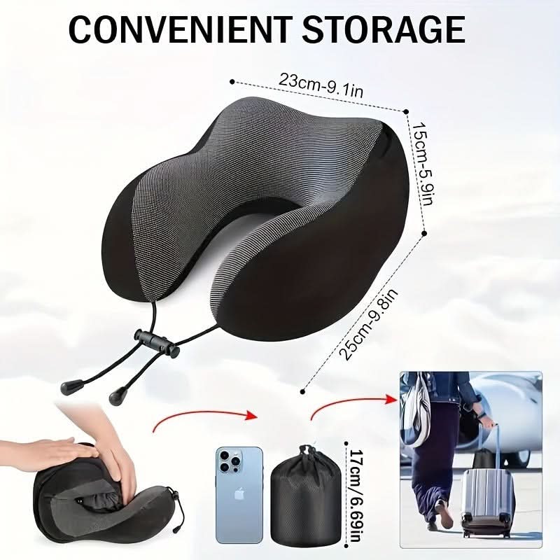 Hooded U-Shaped Pillow for Relaxation and Comfort