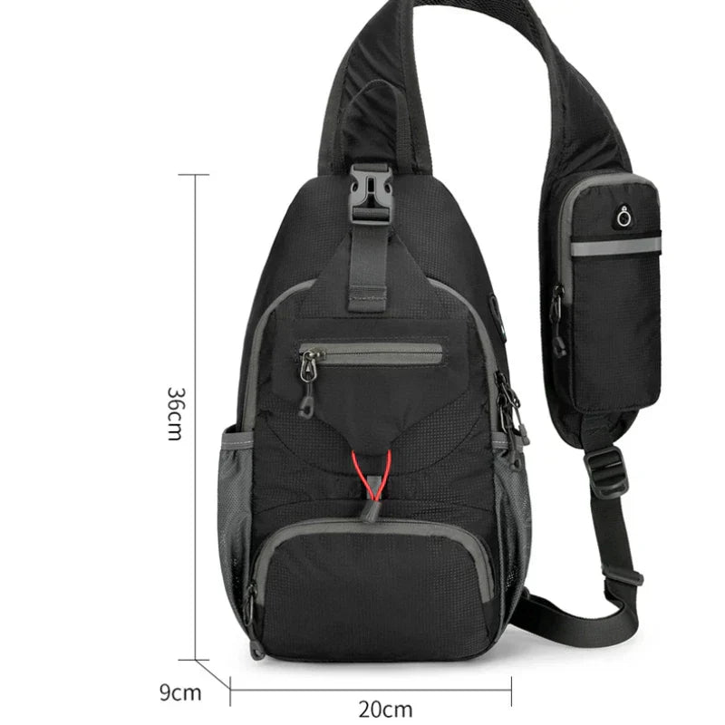 SafeGuard Waterproof Multi-Pocket Travel Shoulder Bag