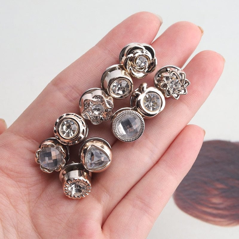 Metal Buttons with Crystal | Rose Gold Snap Fasteners | DIY Sewing